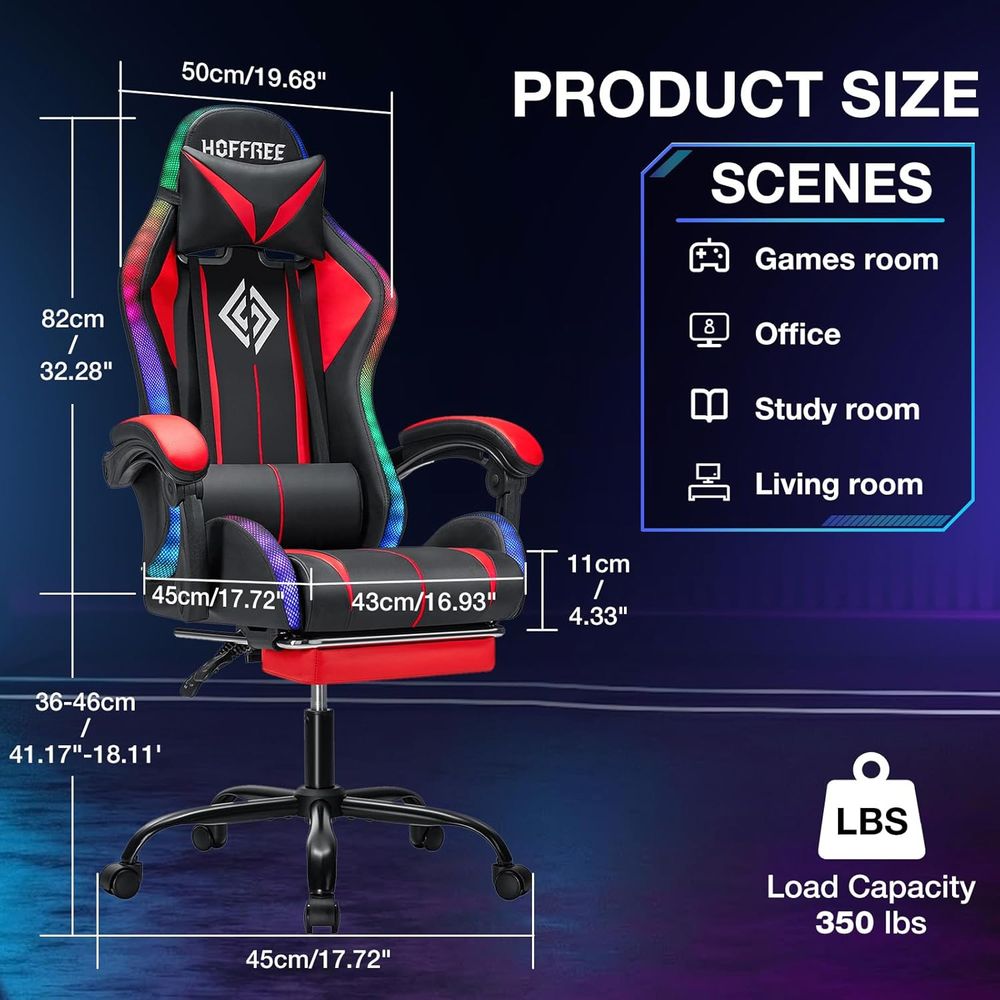 RGB-gamingstoel met Bluetooth- - Video Gaming & Esports Usd Acc recensie en prijs
